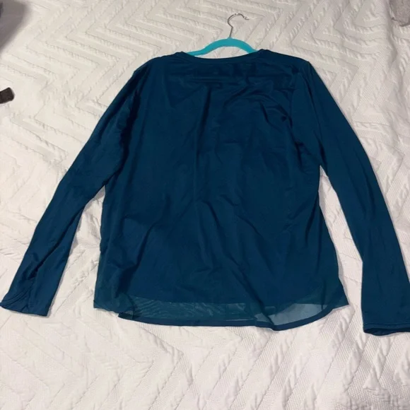 Athleta XL Teal Long Sleeve Top - Picture 2 of 4